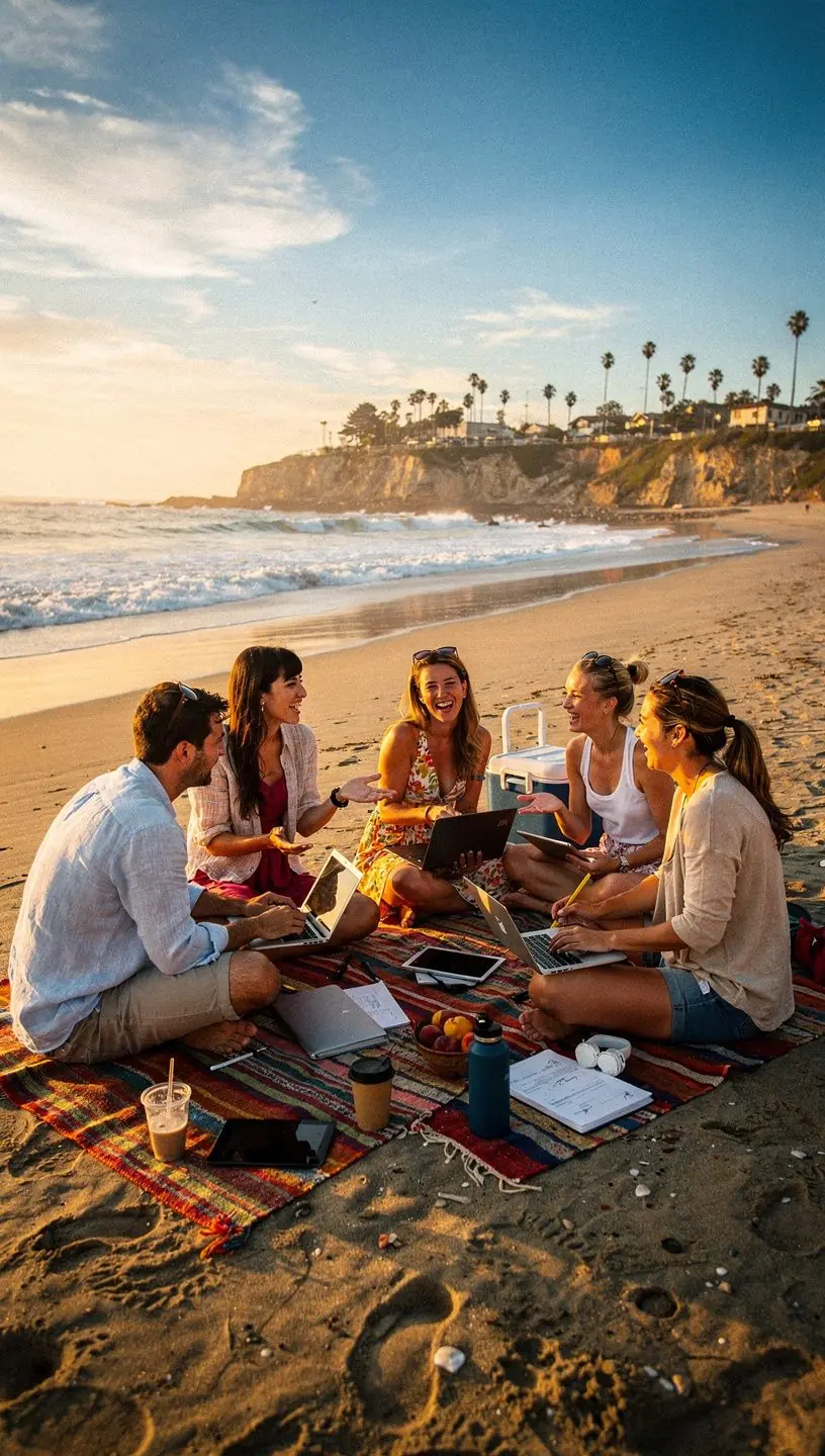 Smart home devices in a modern living room setting